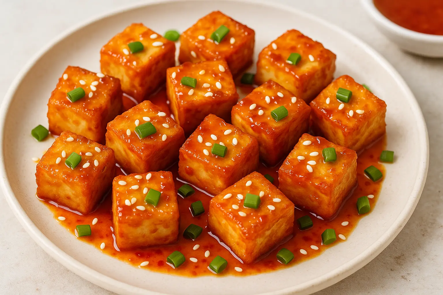 air-fried-tofu-with-sweet-chili-glaze