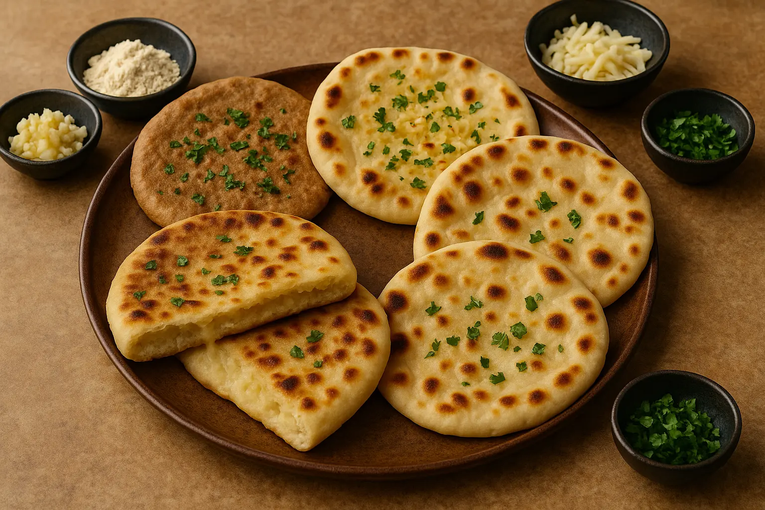 assorted-homemade-naan-garlic-cheese-wholewheat