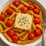 Baked Feta Pasta with Cherry Tomatoes and Herbs