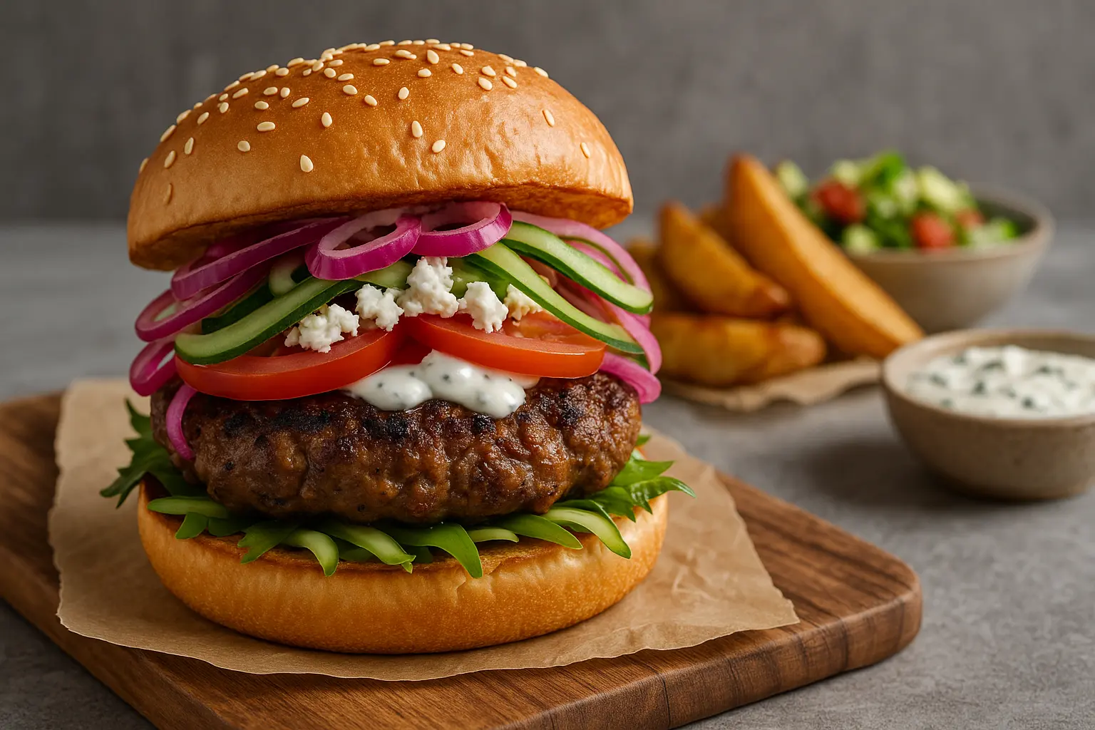 Homemade Burgers with Global Flavors