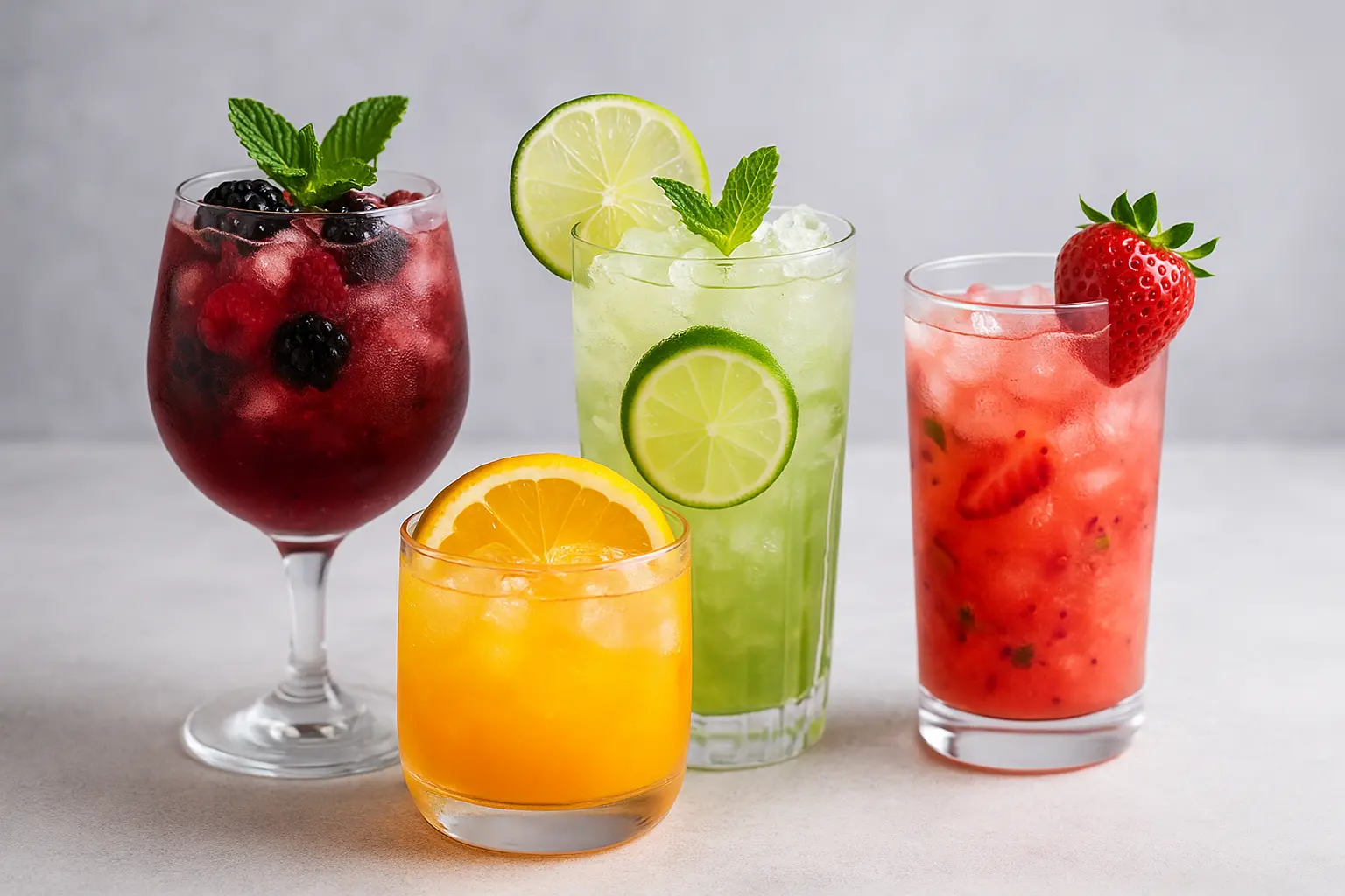 colorful-mocktail-party-drinks-setup