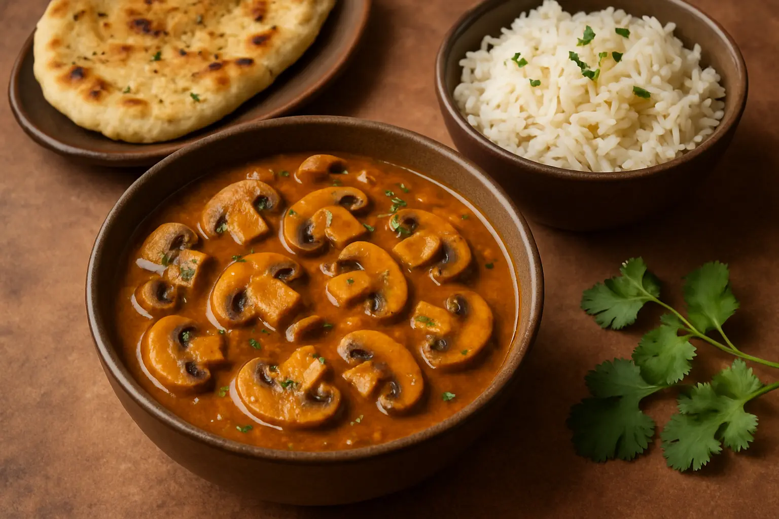 Comforting Mushroom Gravies with Indian Spices
