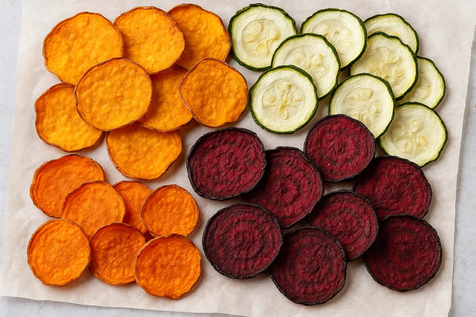 Crispy Baked Veggie Chips at Home