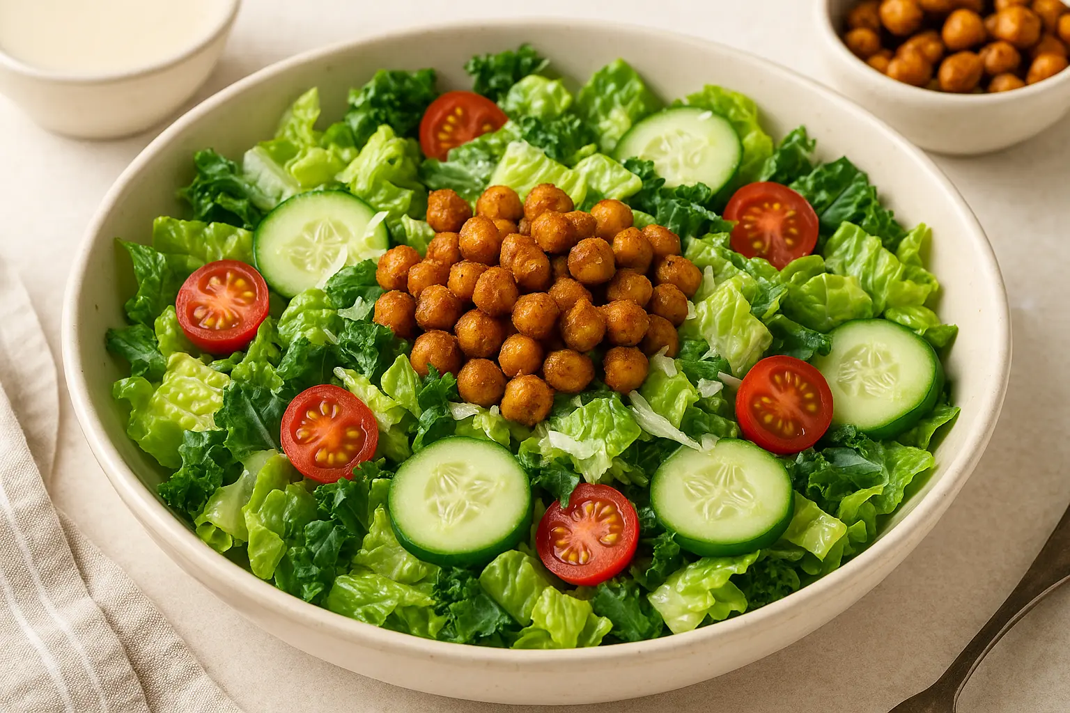 Crispy Chickpea Caesar Salad