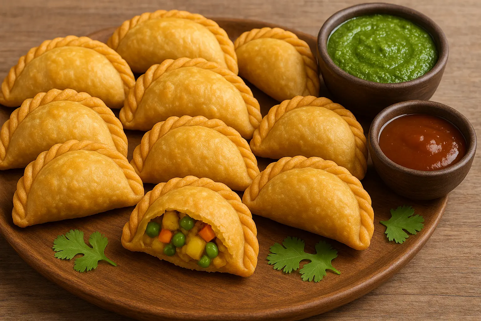 crispy-vegan-curry-puffs-with-dips