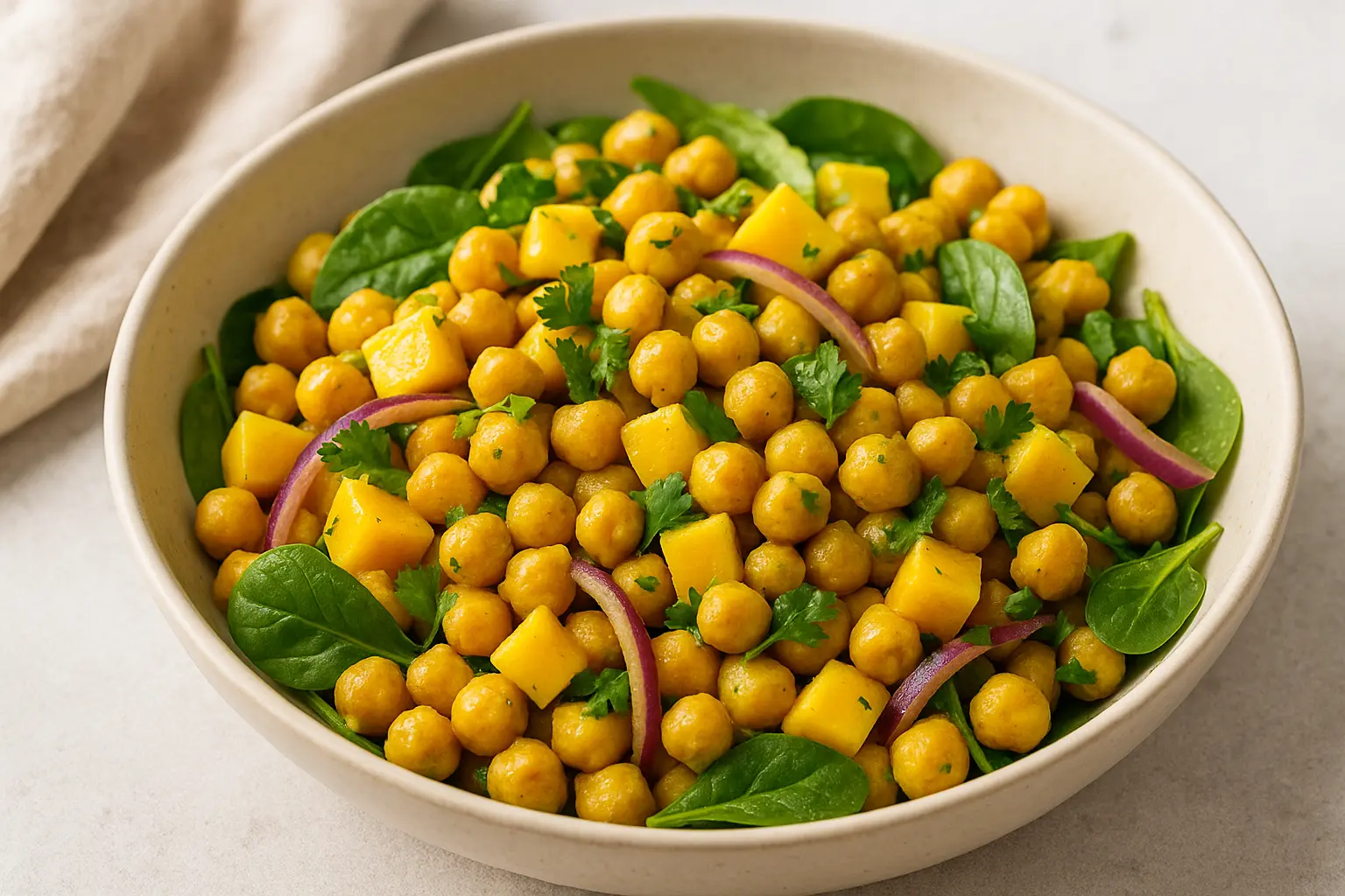 curry-chickpea-mango-spinach-salad-summer-picnics