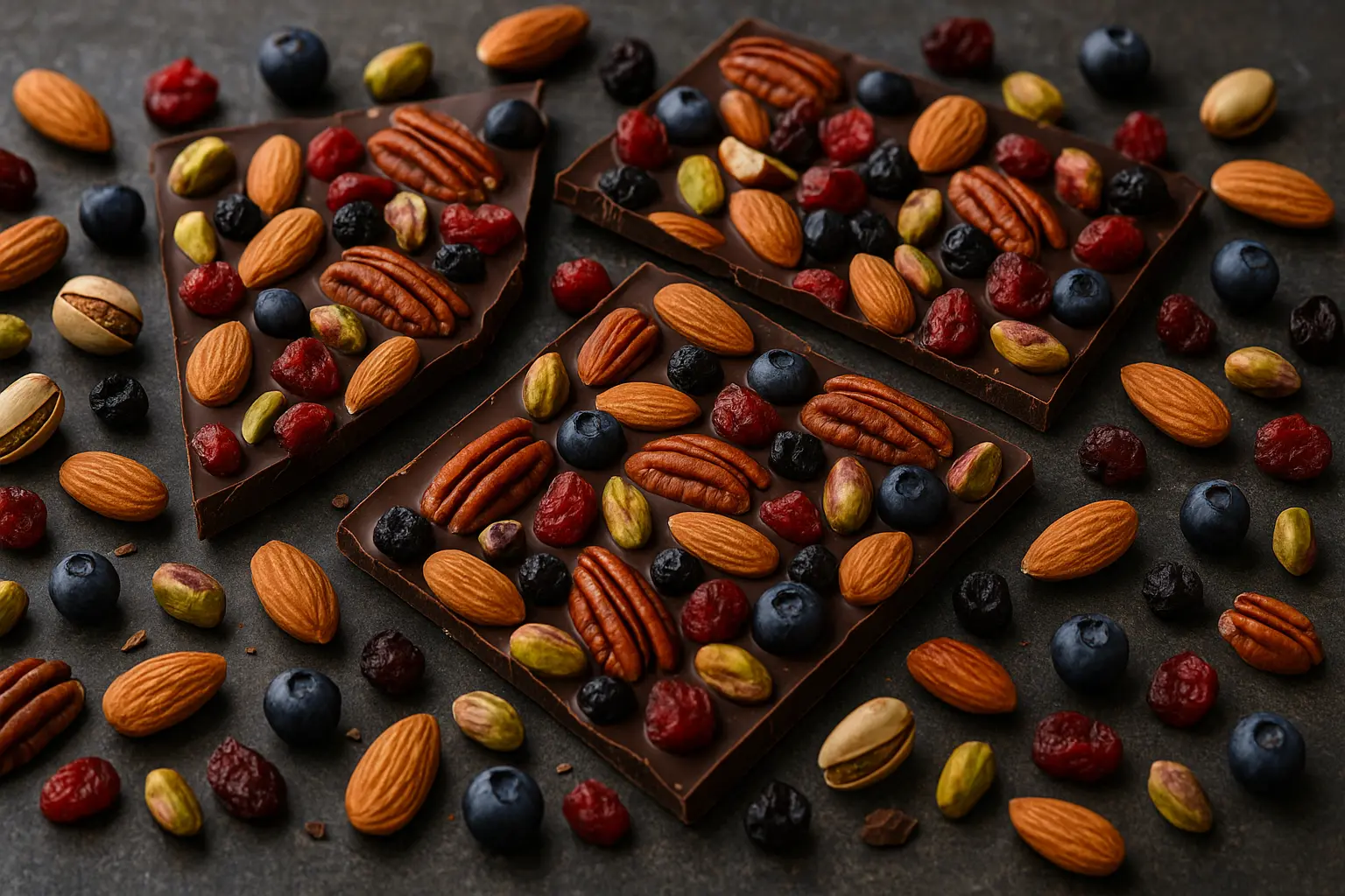 Dark Chocolate Bark with Nuts and Berries