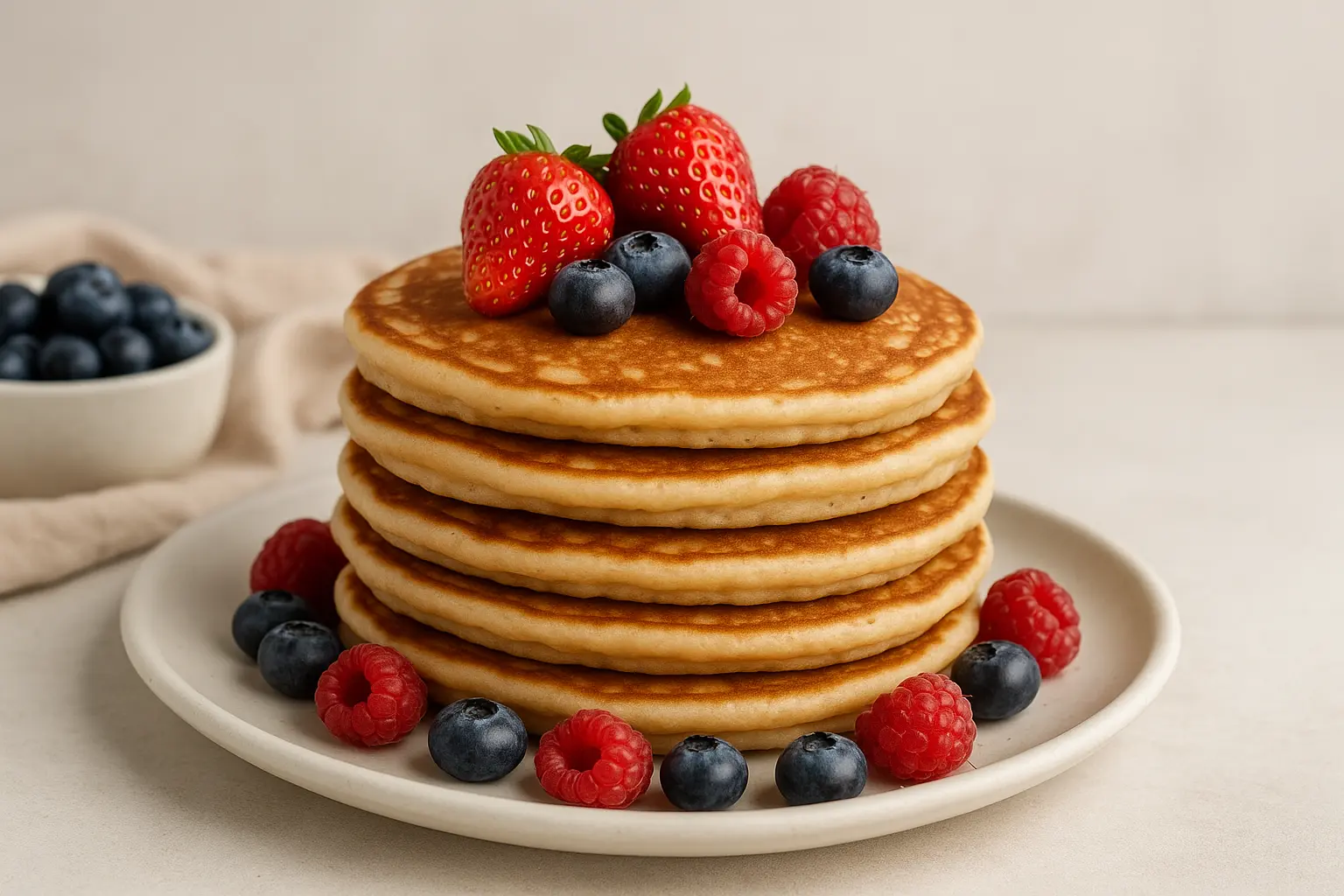egg-free-pancakes-with-fresh-berries-weekend-brunch