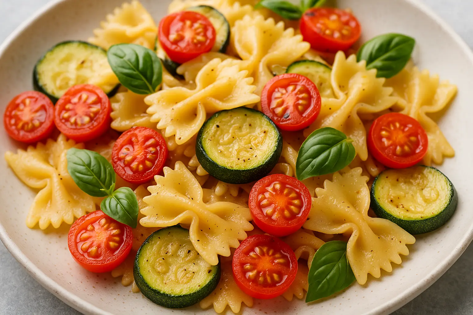 farfalle-summer-pasta-zucchini-tomato-basil-salad