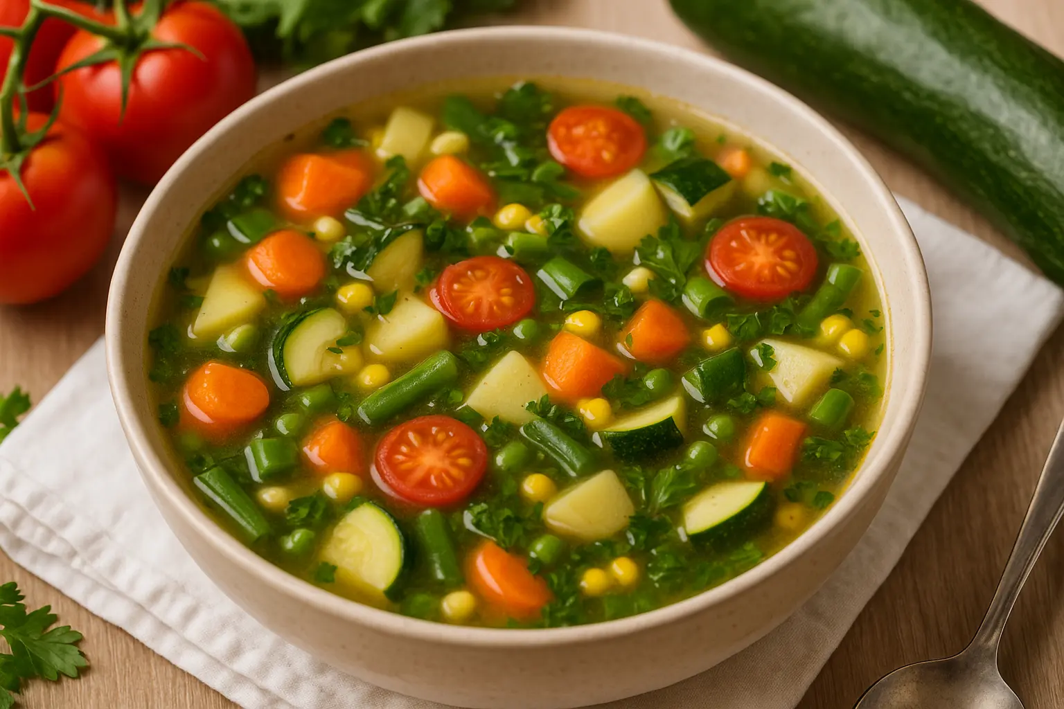 Light Summer Soups with Garden Vegetables