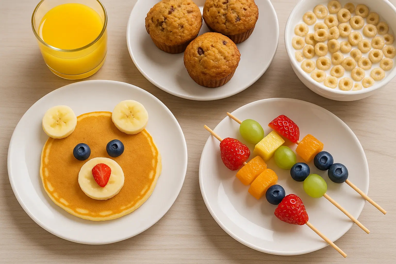 fun-breakfast-ideas-for-kids-pancake-and-fruit