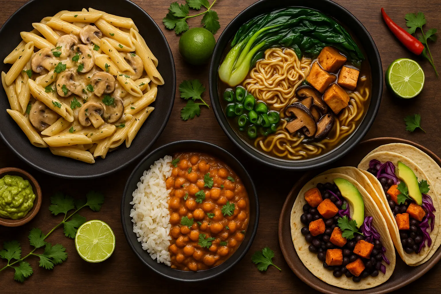 Global Vegan Comfort Foods in 30 Minutes