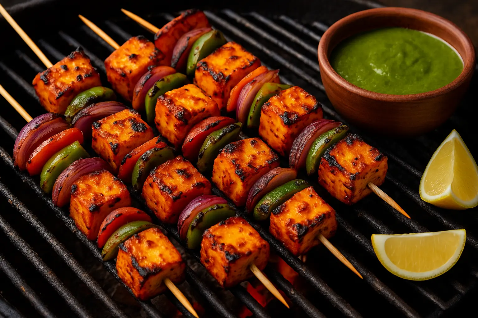 Tandoori Paneer Skewers for BBQ Nights