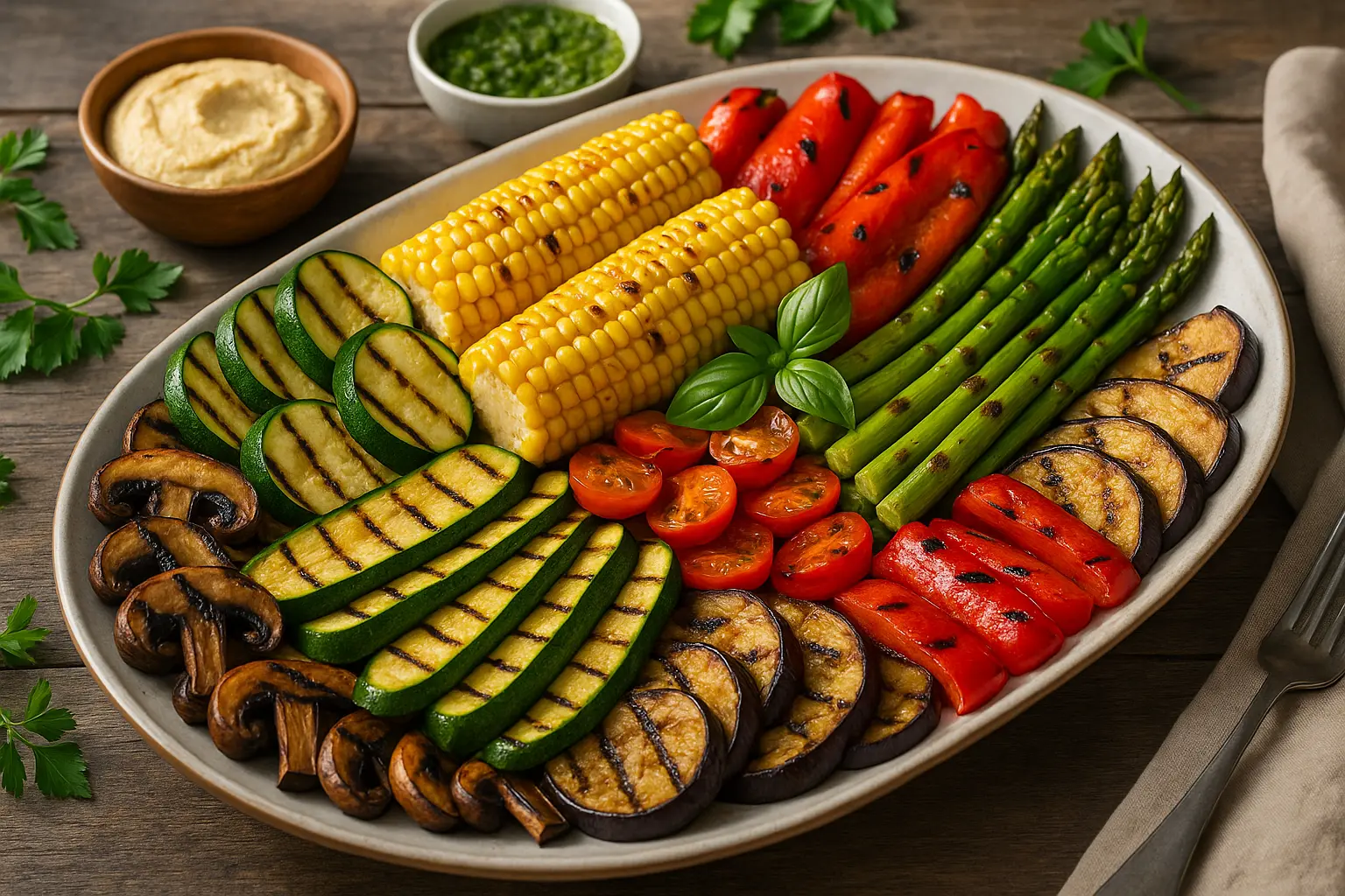 Grilled Vegetable Platters for Outdoor Dining