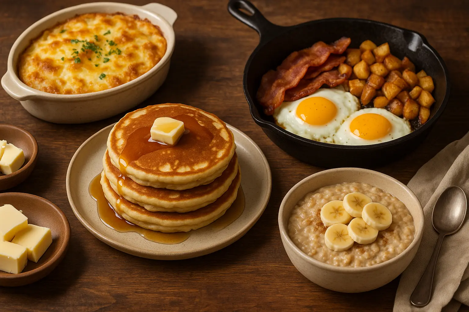 hearty-breakfast-pancakes-eggs-oatmeal-casserole