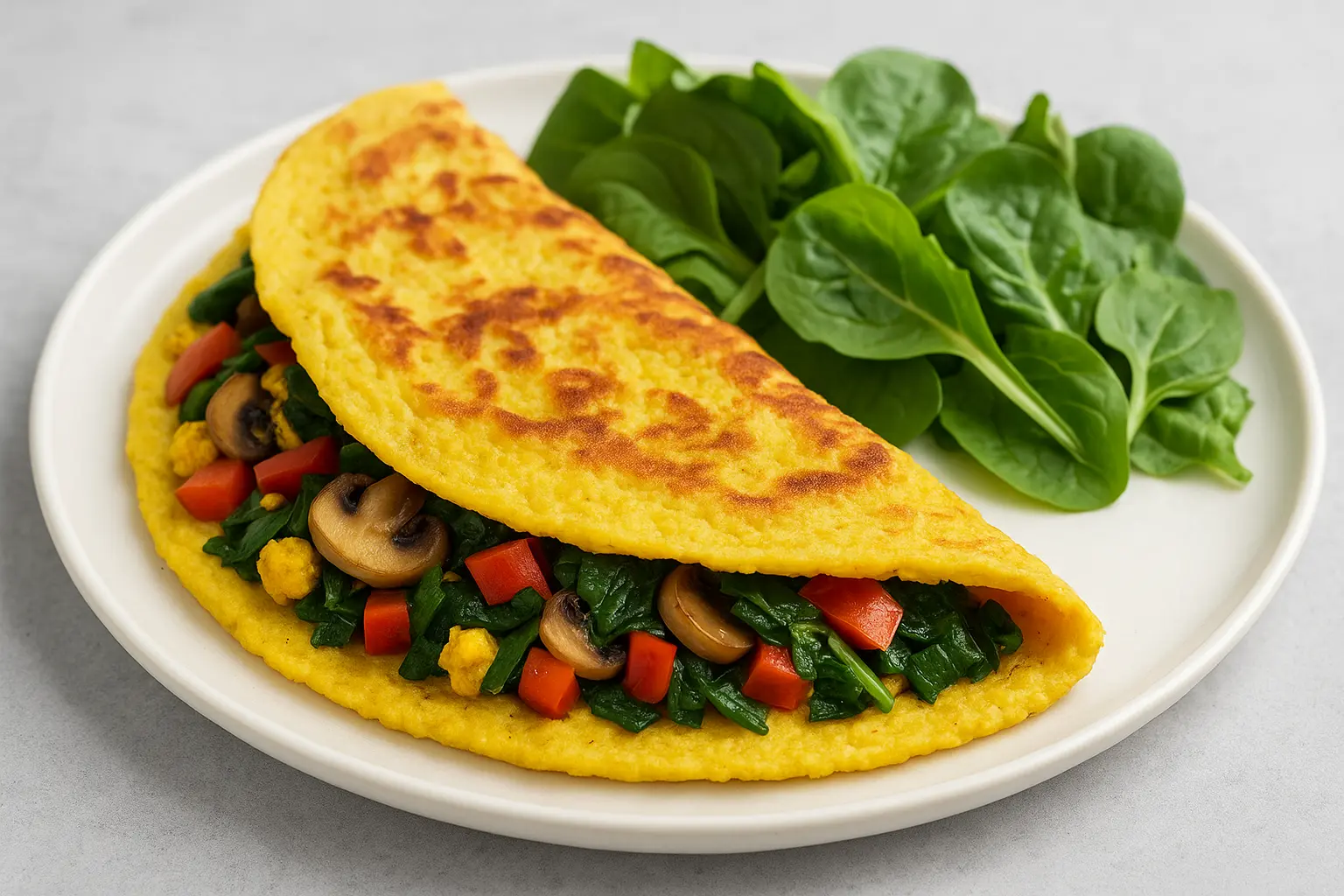 high-protein-vegan-tofu-veggie-omelet.
