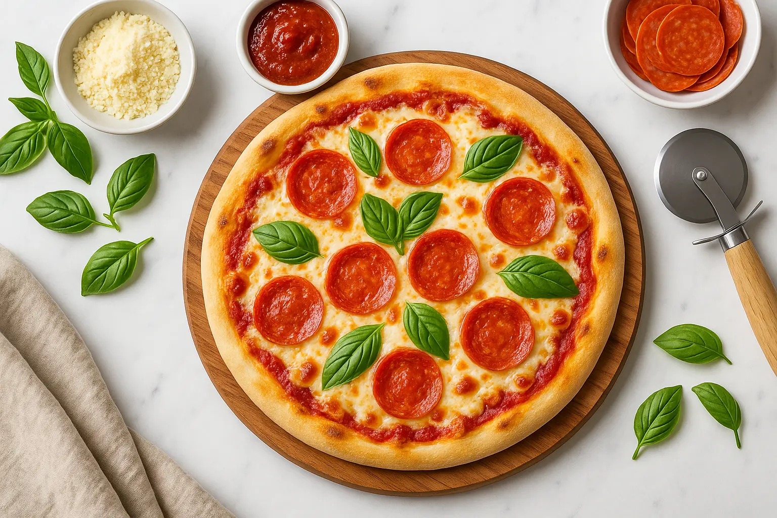 homemade-pepperoni-pizza-with-basil