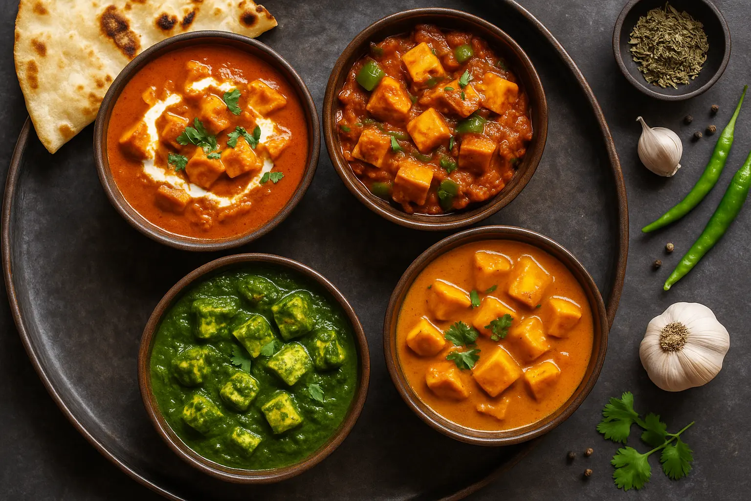 Flavorful Indian Curries with Paneer