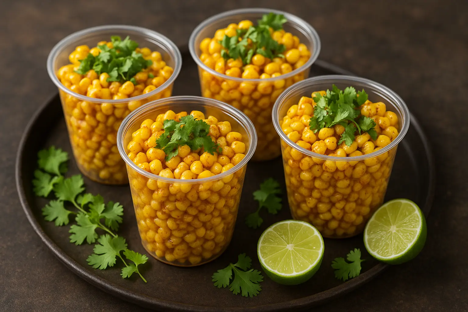 Street-Style Masala Corn Cups