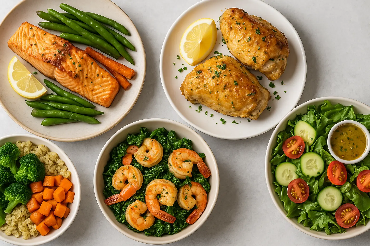 low-fodmap-dinner-recipes-salmon-chicken-veggies