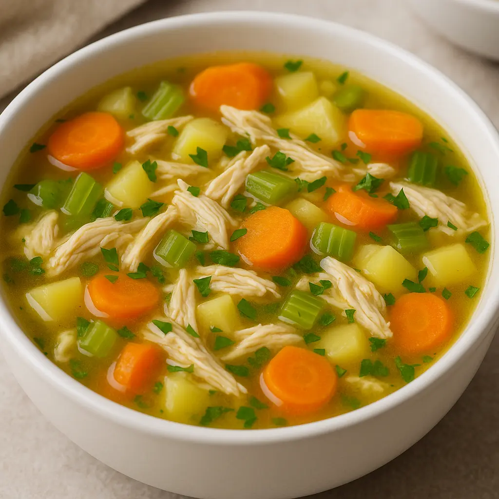 low-fodmap-vegetable-chicken-soup-gluten-free-dinner