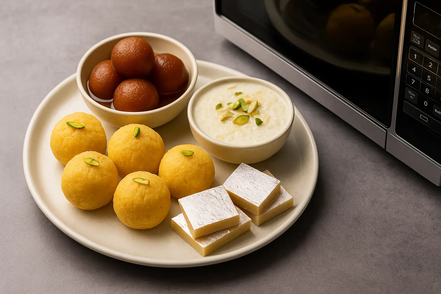 microwave-indian-sweets-dessert-platte