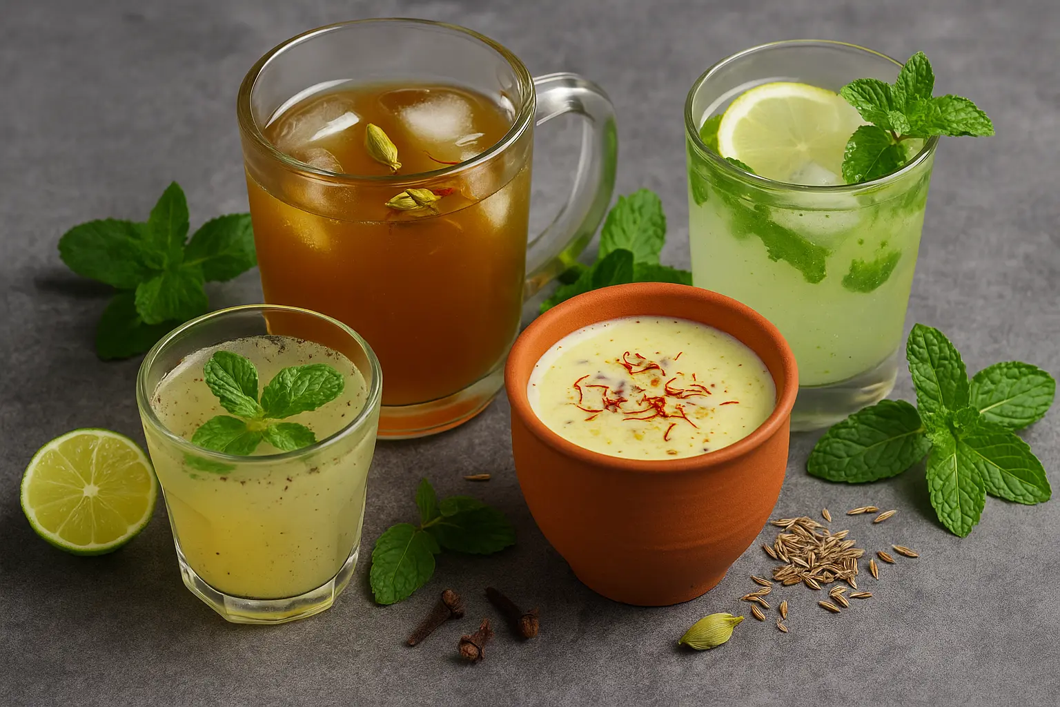 Refreshing Cold Drinks with Indian Spices