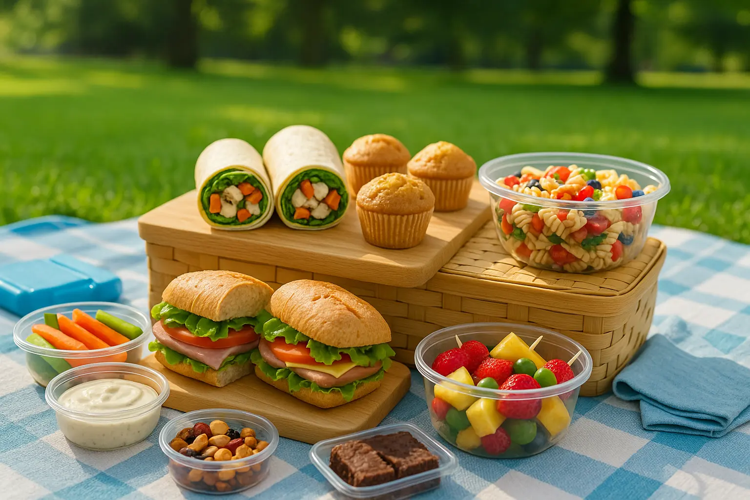 picnic-foods-that-travel-well-outdoor-spread