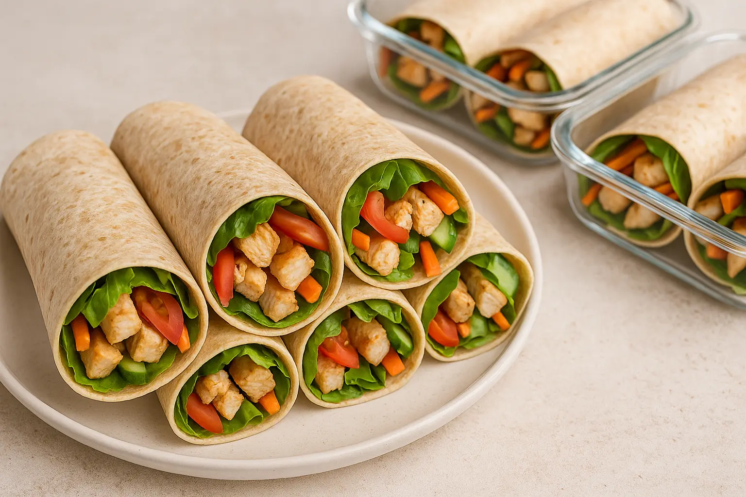 Protein-Packed Chicken Wraps for Meal Prep