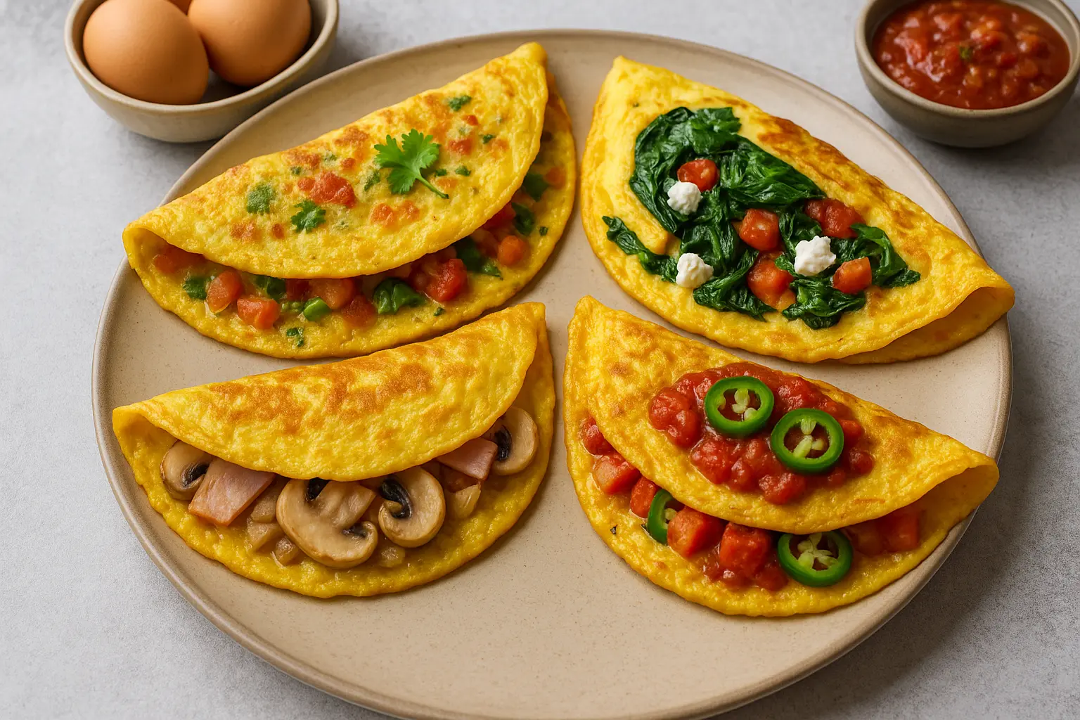 Protein-Packed Omelettes with Global Flavors