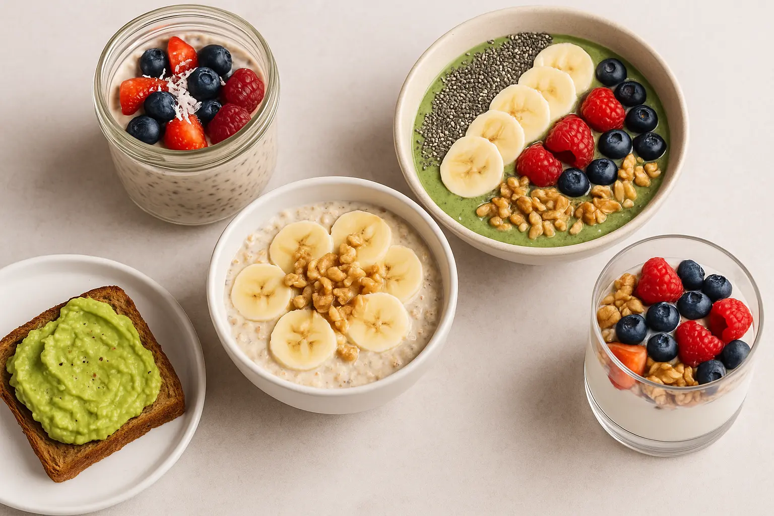 quick-no-cook-breakfast-recipes-overnight-oats-yogurt-parfait-smoothie-bowl.j