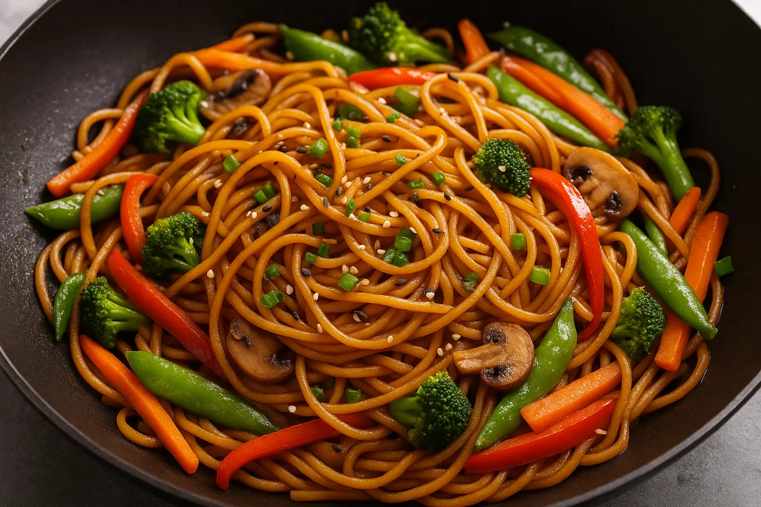 Quick Stir-Fry Noodles with Asian Flavors