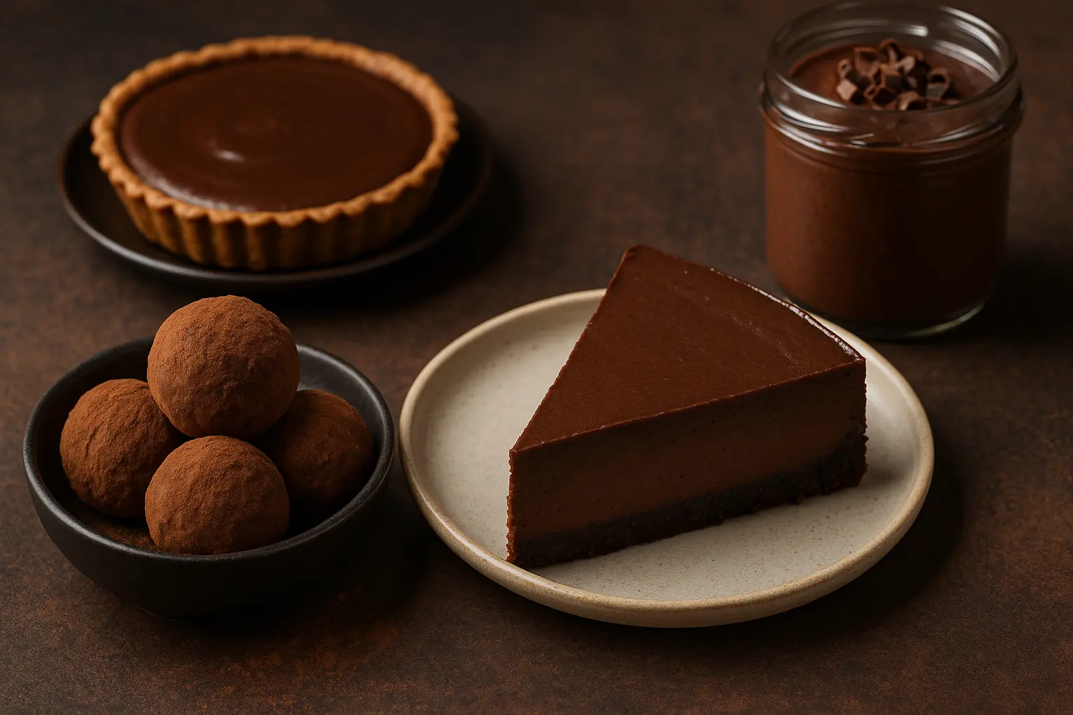 Rich Chocolate Desserts Without Refined Sugar