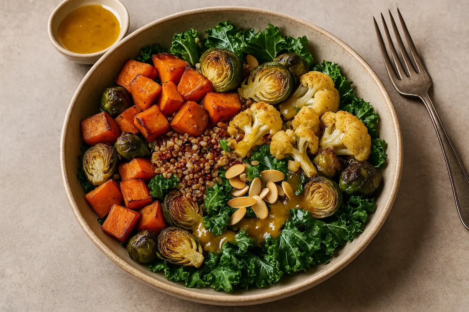 roasted-vegetable-winter-salad-with-warm-dressing