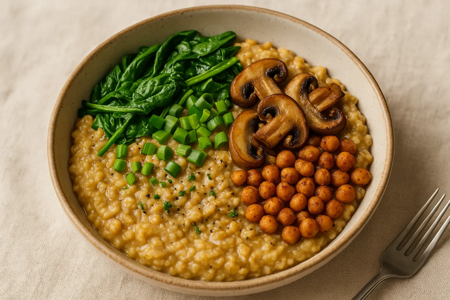 savory-oatmeal-bowl-with-mushrooms-chickpeas-spinach.