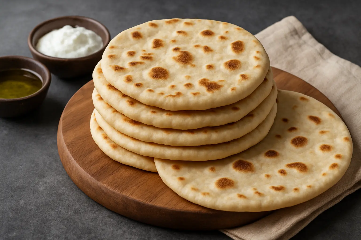 Soft & Chewy Flatbreads from 5 Ingredients
