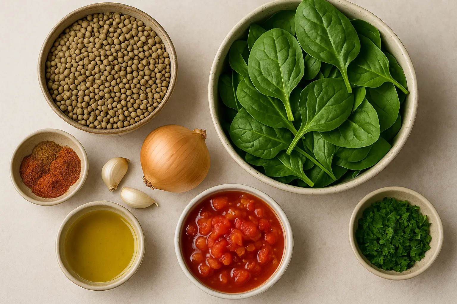 Spiced Lentil and Spinach Soup