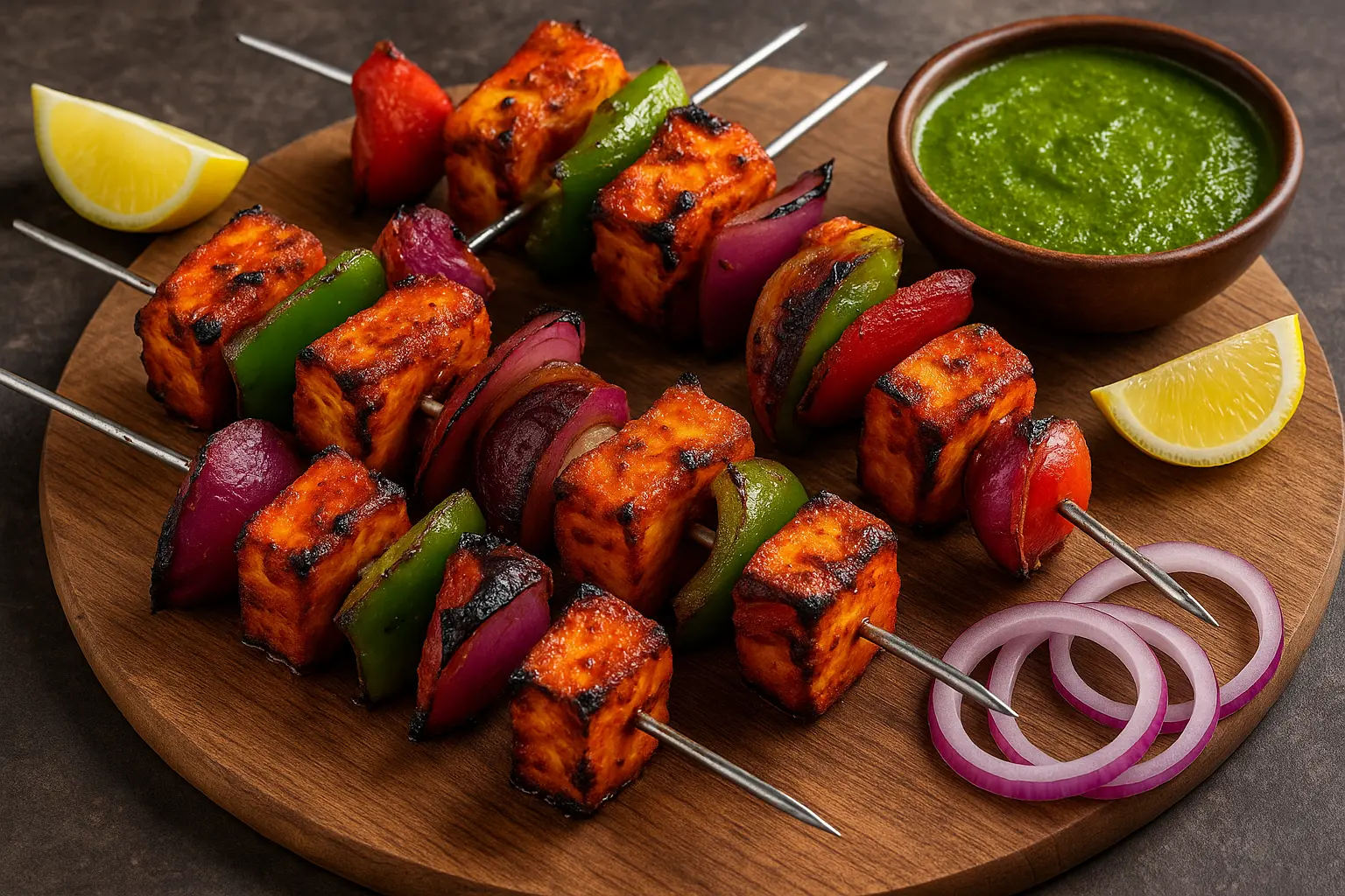 tandoori-paneer-skewers-with-mint-chutney