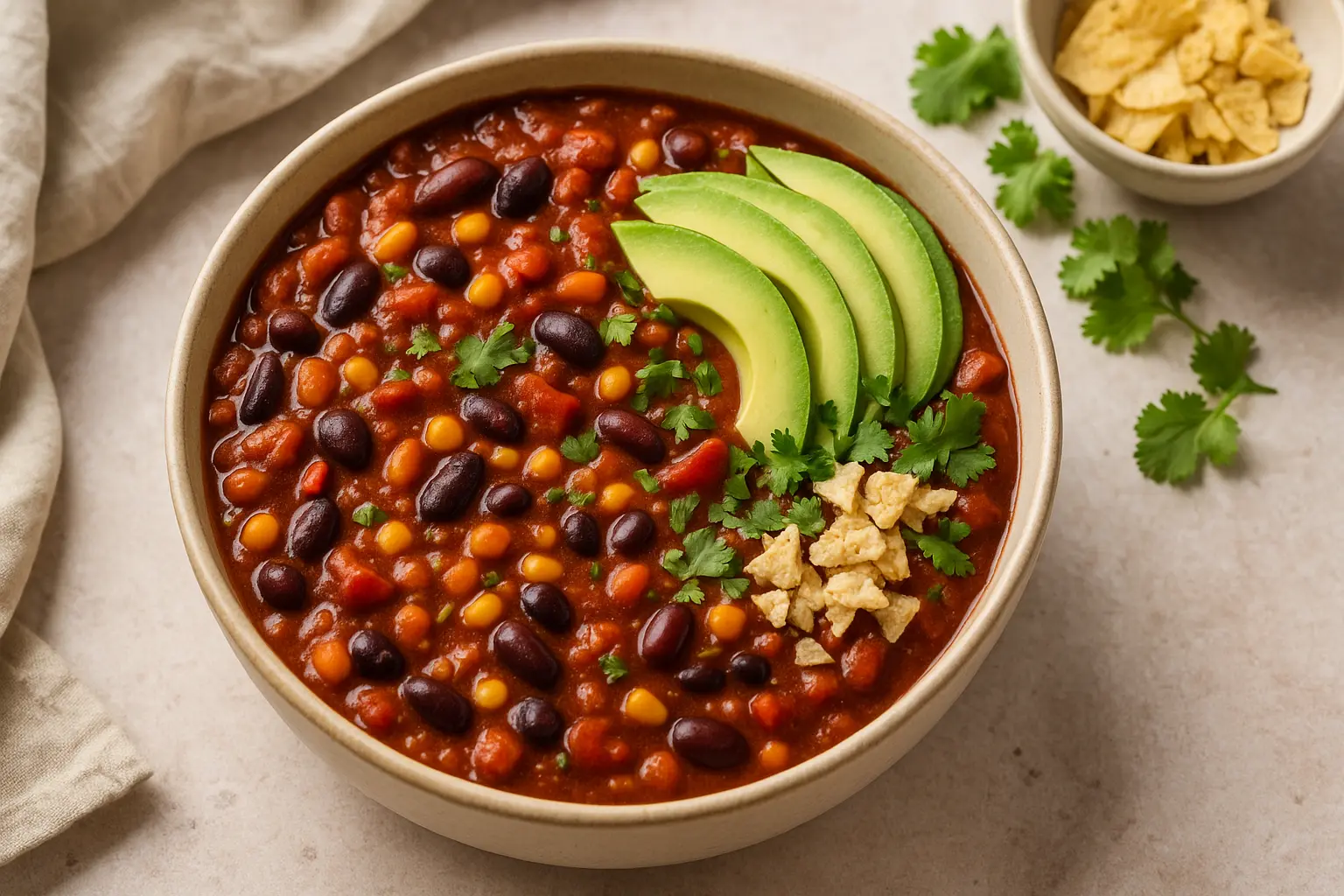 vegan-chili-bowl-high-protein-gluten-free-comfort-food