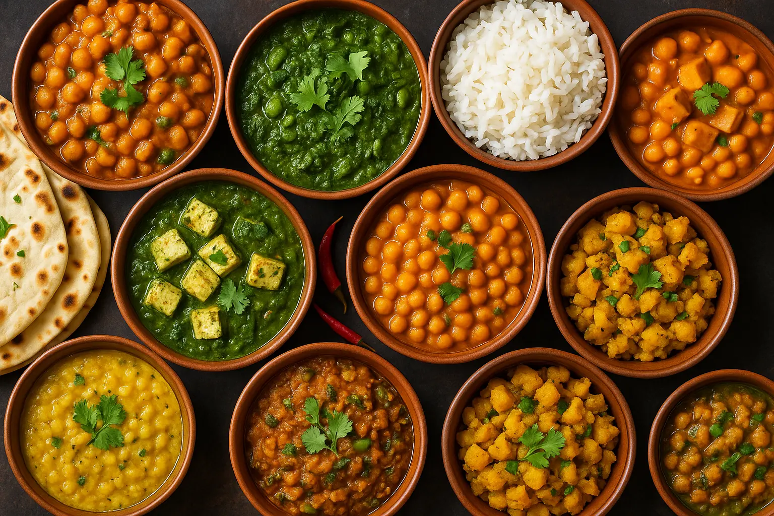 vegan-indian-curries-assortment-plant-based-meal-bowls
