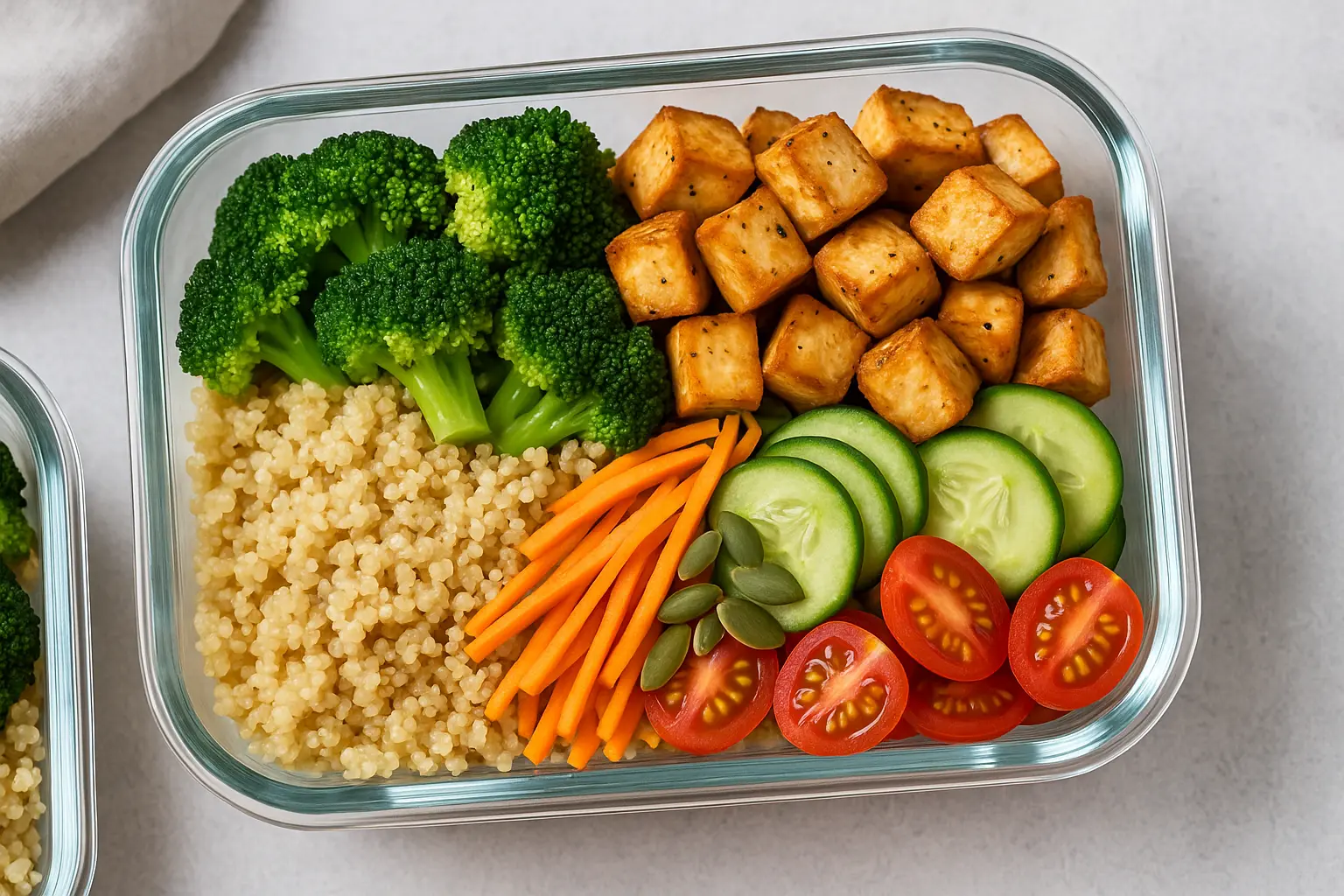 vegan-meal-prep-lunch-bowl-tofu-quinoa-broccol