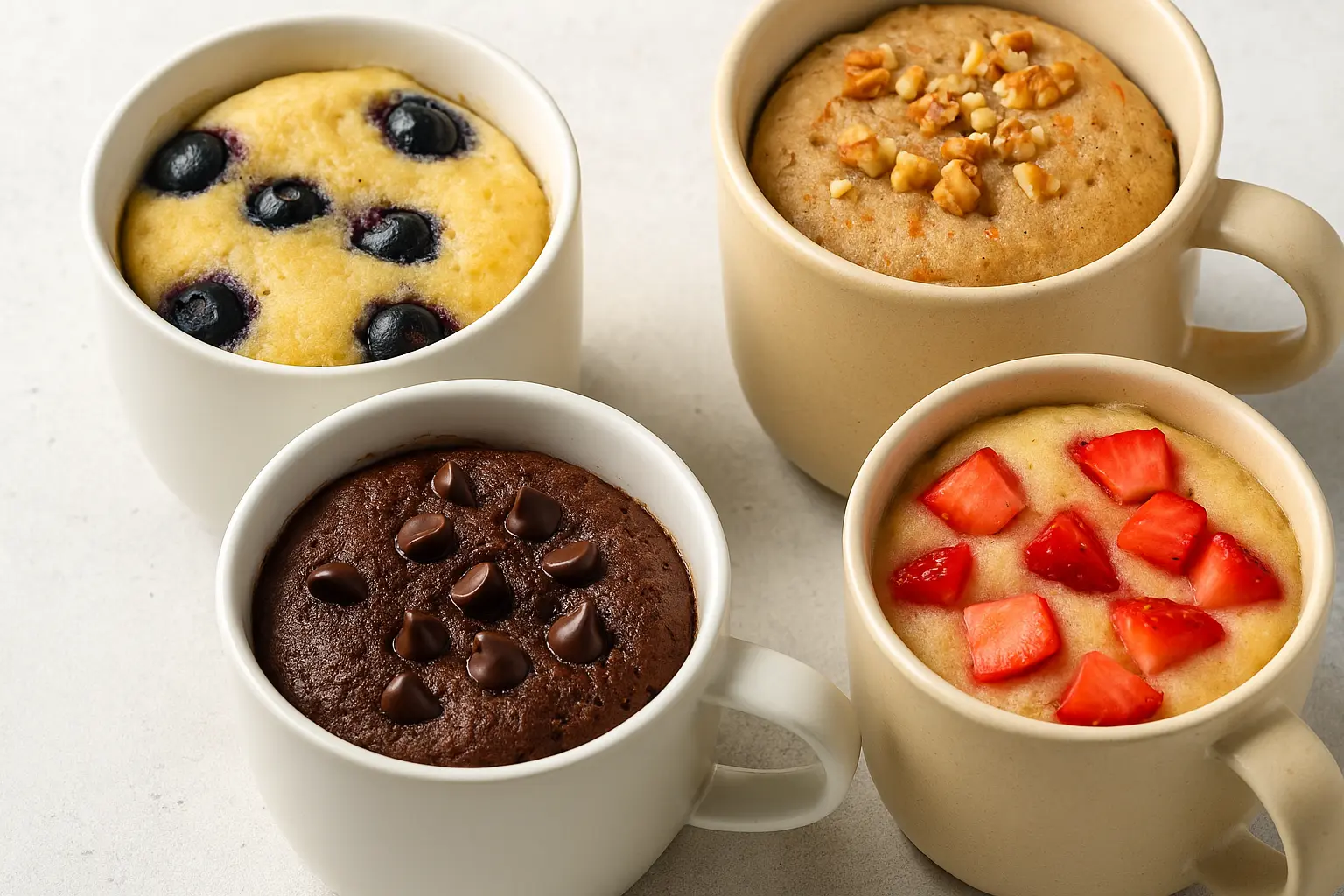 Microwave Mug Cakes Without Eggs or Dairy
